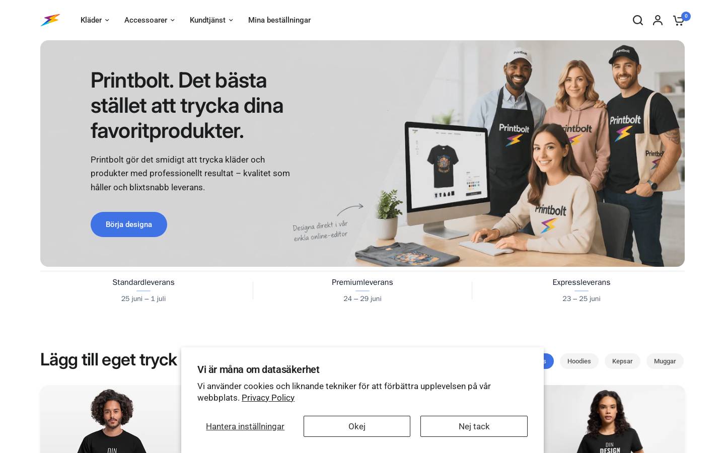 Printbolt homepage screenshot