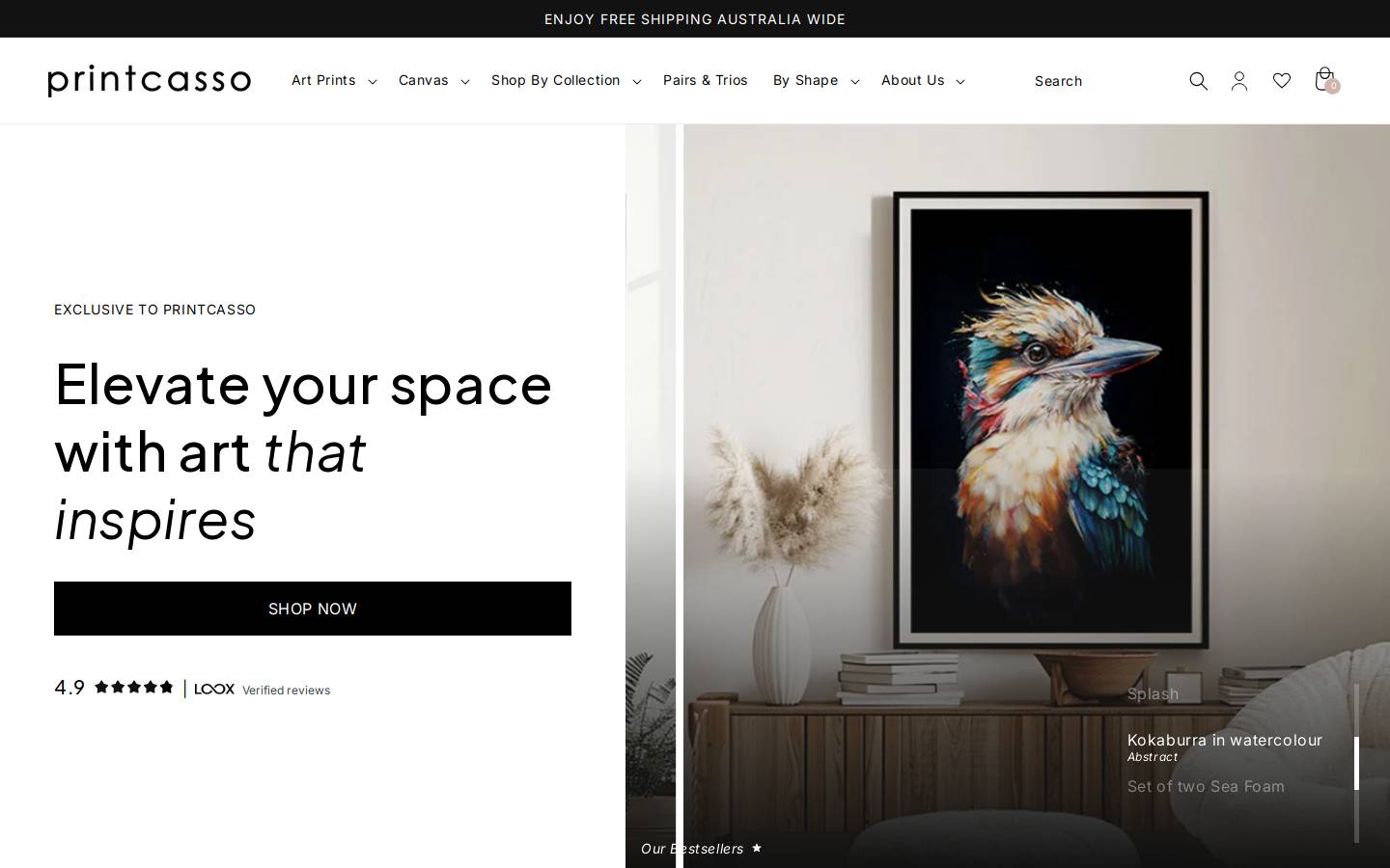 printcasso.com homepage screenshot