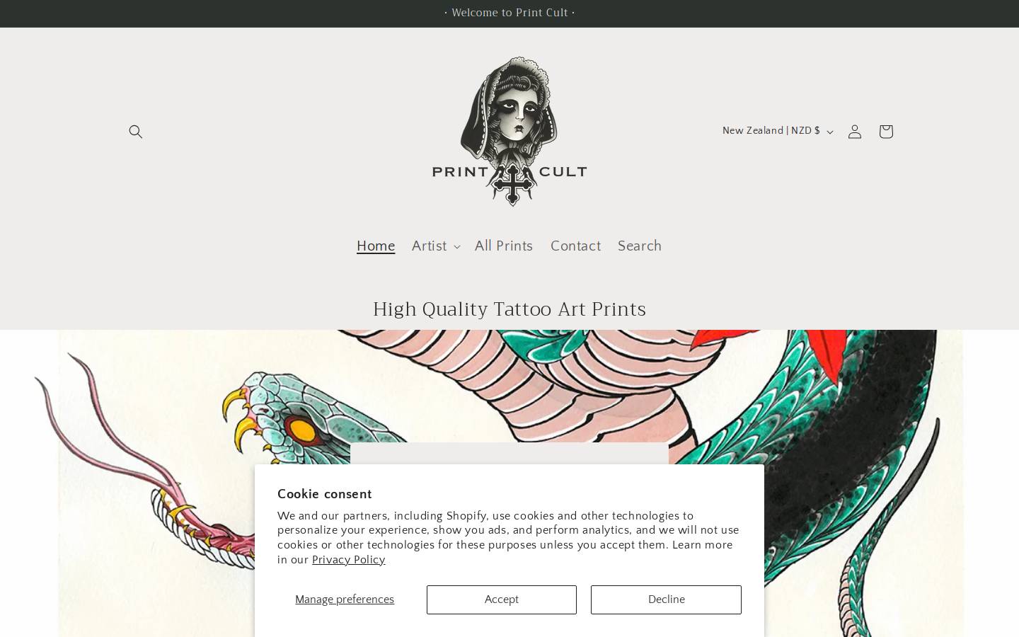 printcult.com homepage screenshot