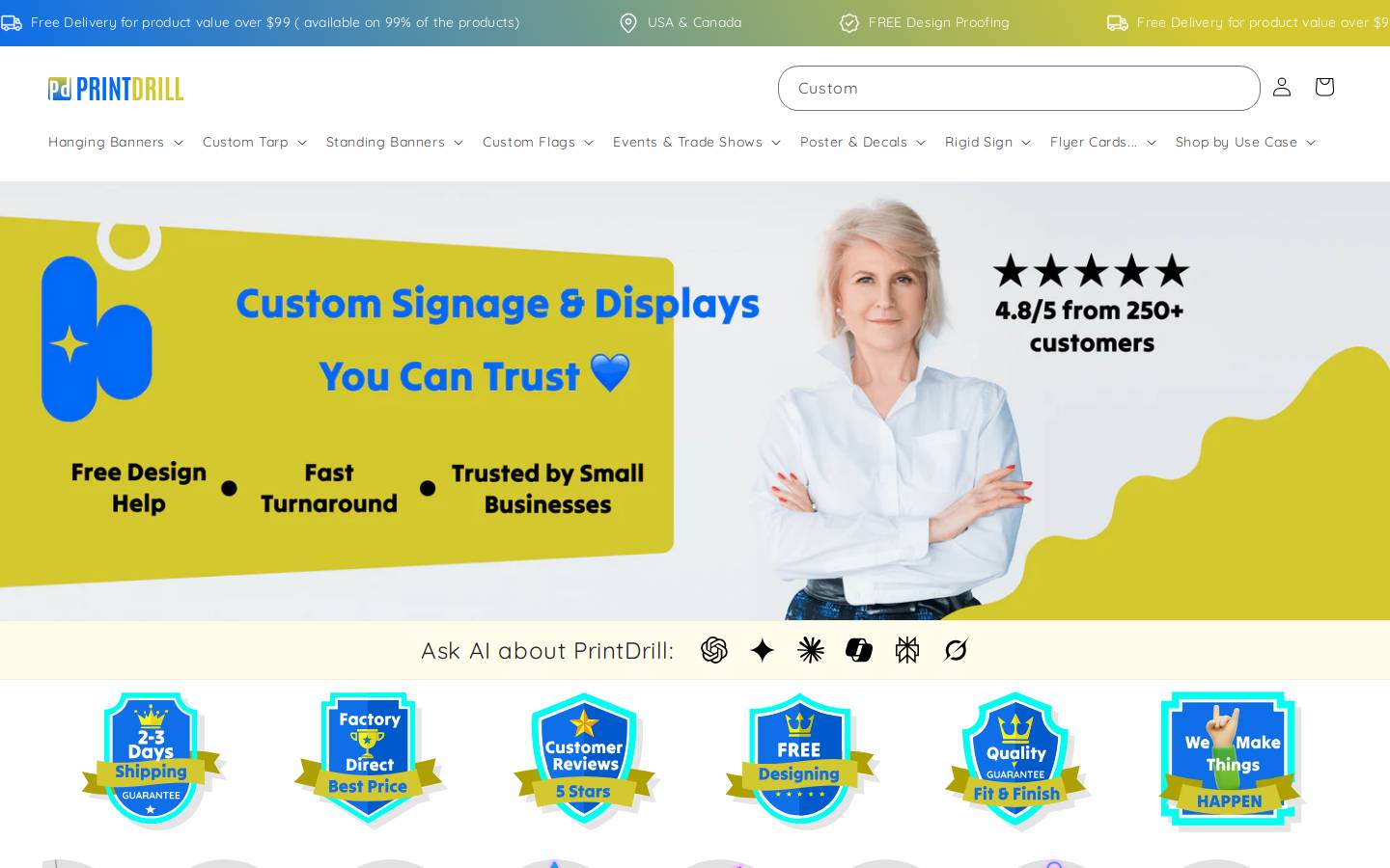 Printdrill homepage screenshot