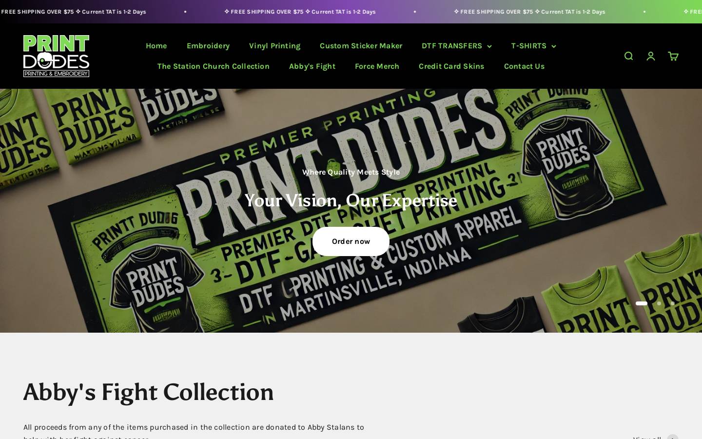 printdudes.com homepage screenshot