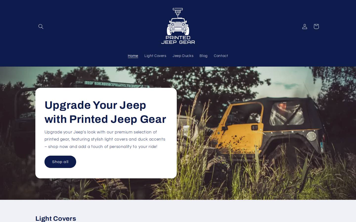 printedjeepgear.com homepage screenshot
