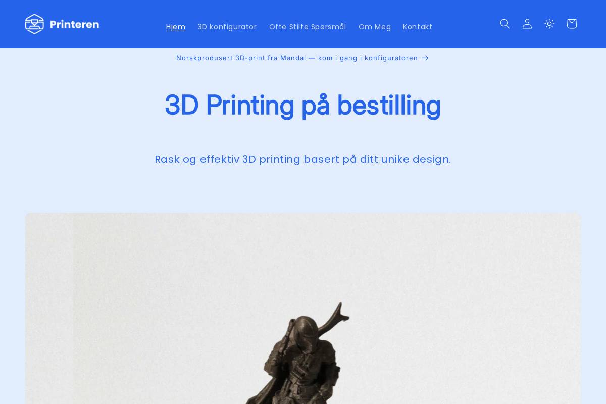 printeren.no homepage screenshot