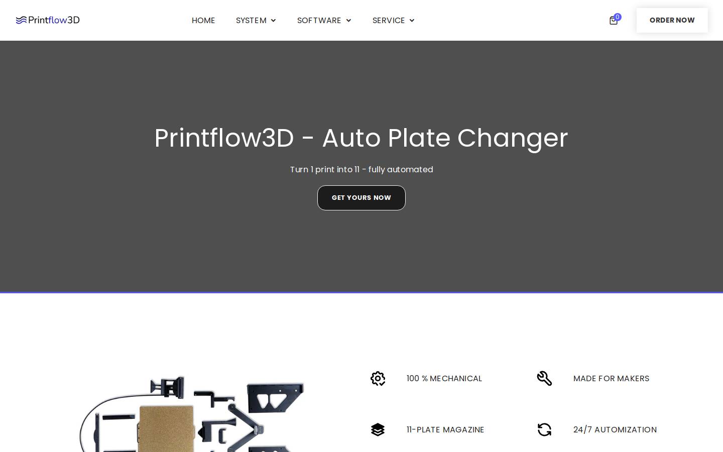 printflow3d.com homepage screenshot