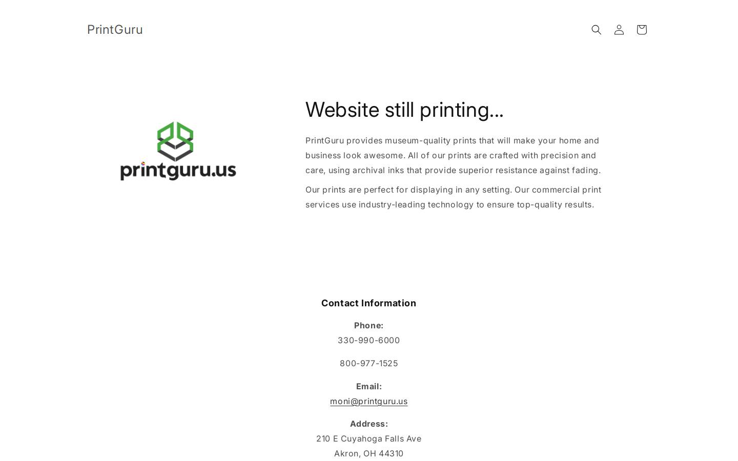 printguru.us homepage screenshot