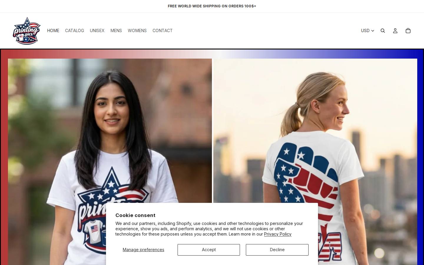 printing.com homepage screenshot