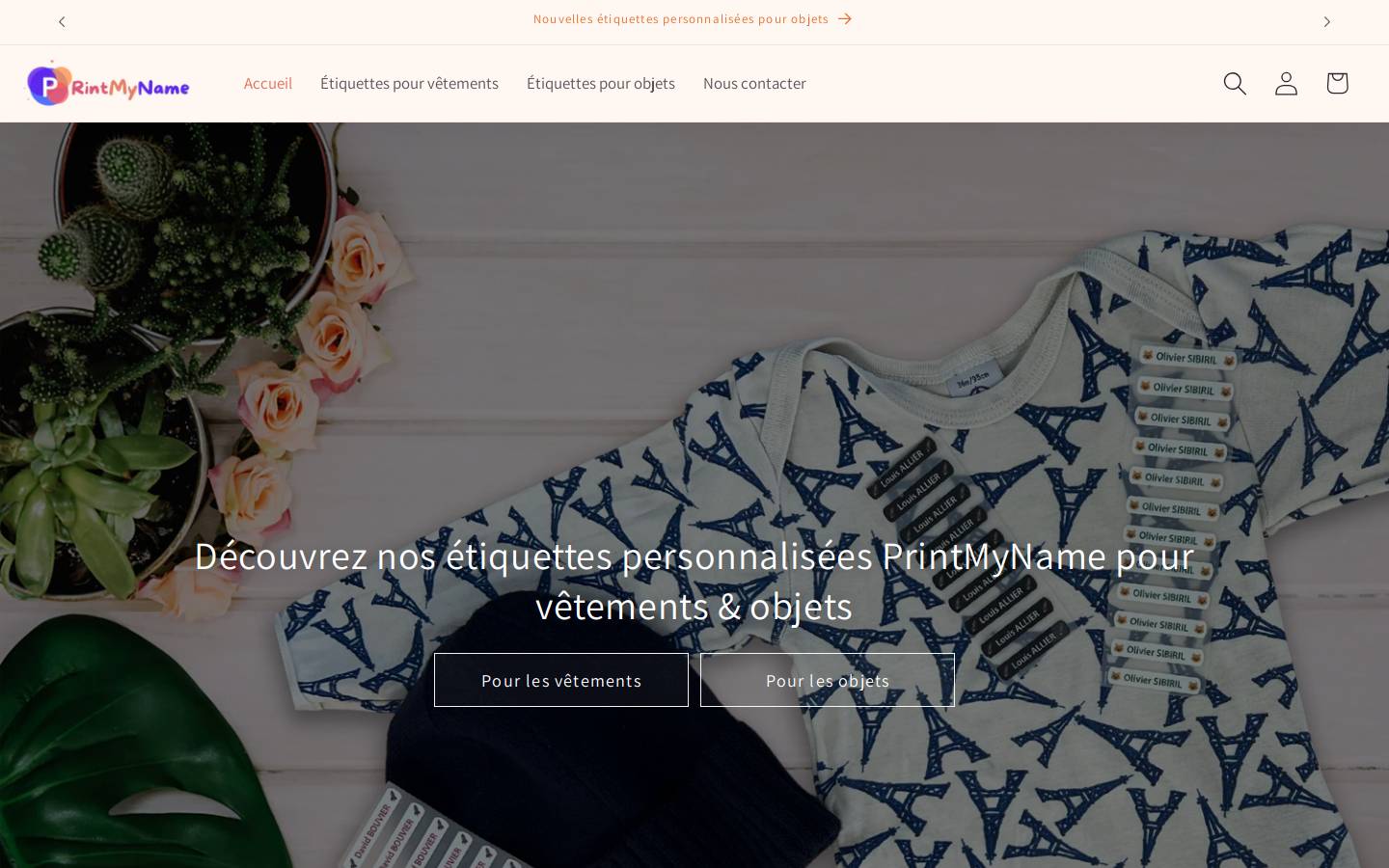 printmyname.fr homepage screenshot