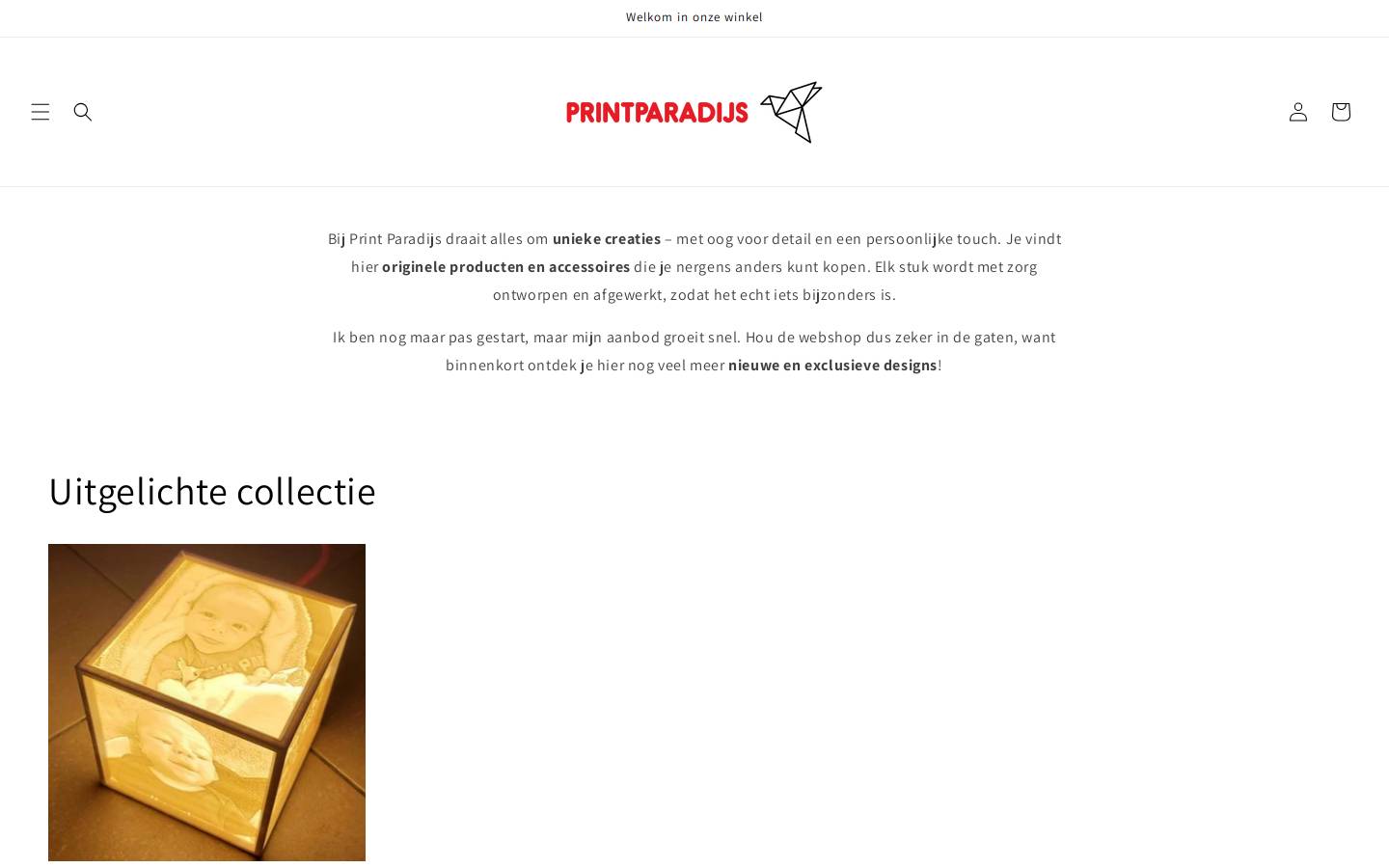 printparadijs.be homepage screenshot