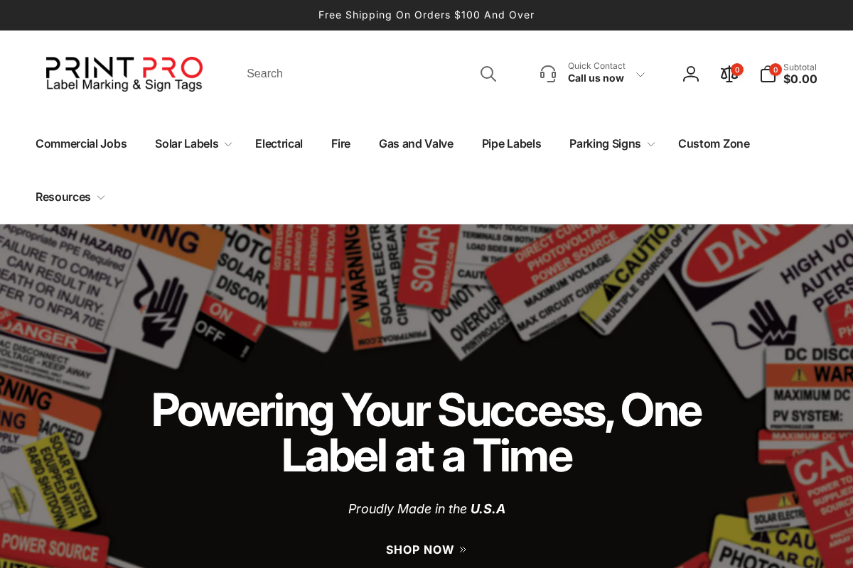 Print Pro AZ homepage screenshot