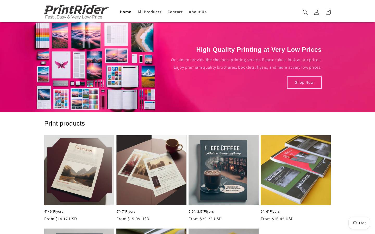 printrider.com homepage screenshot
