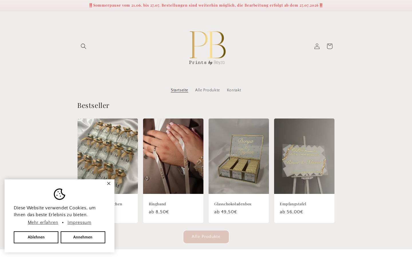 printsbybeyza.com homepage screenshot