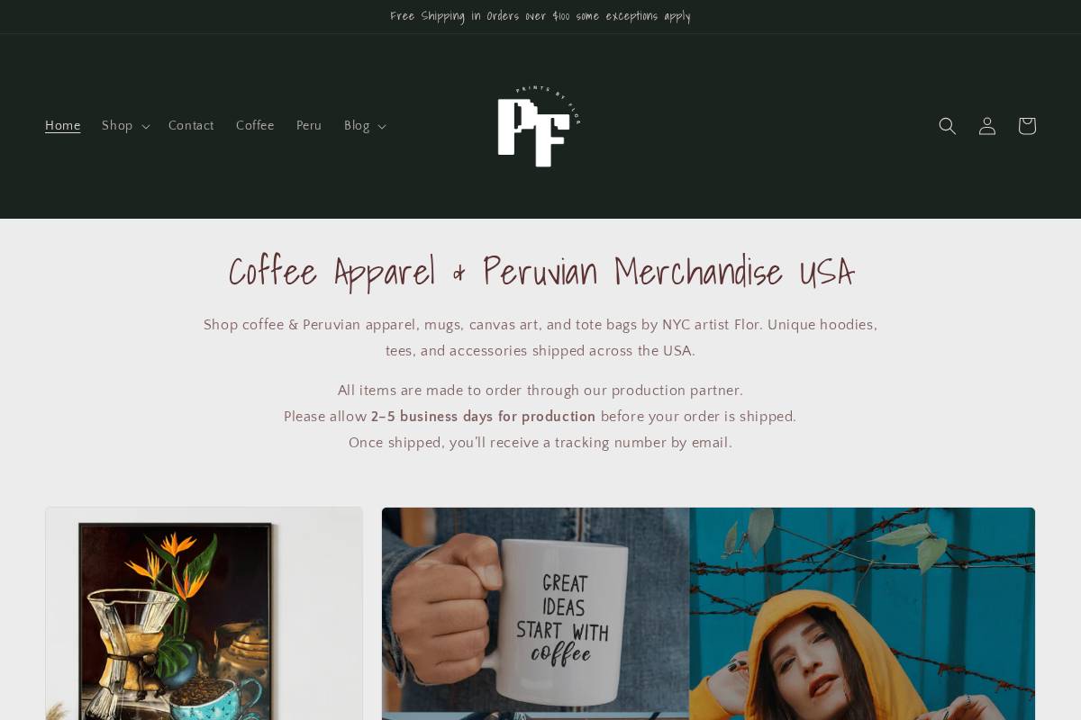 printsbyflor.com homepage screenshot