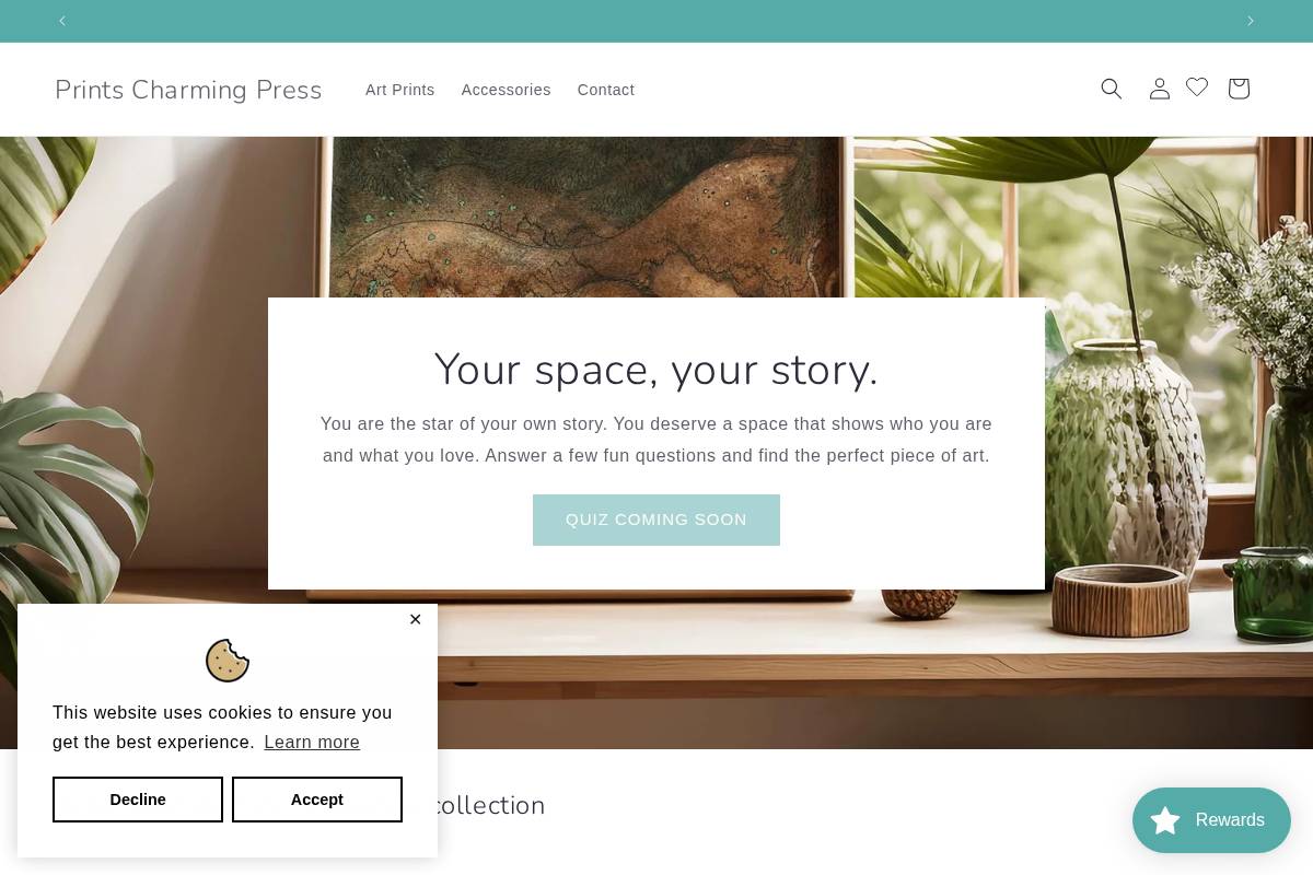 printscharmingpress.com homepage screenshot