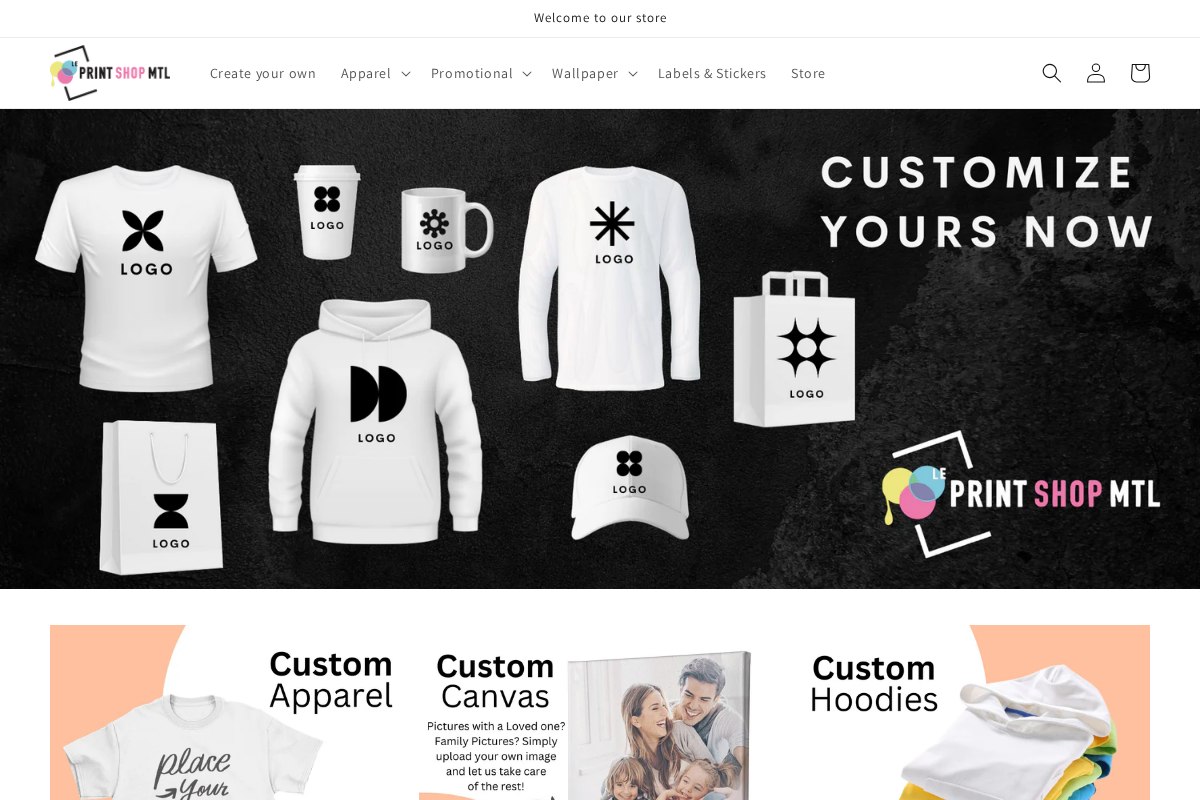 printshopmtl homepage screenshot