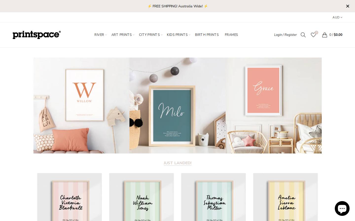 Printspace homepage screenshot