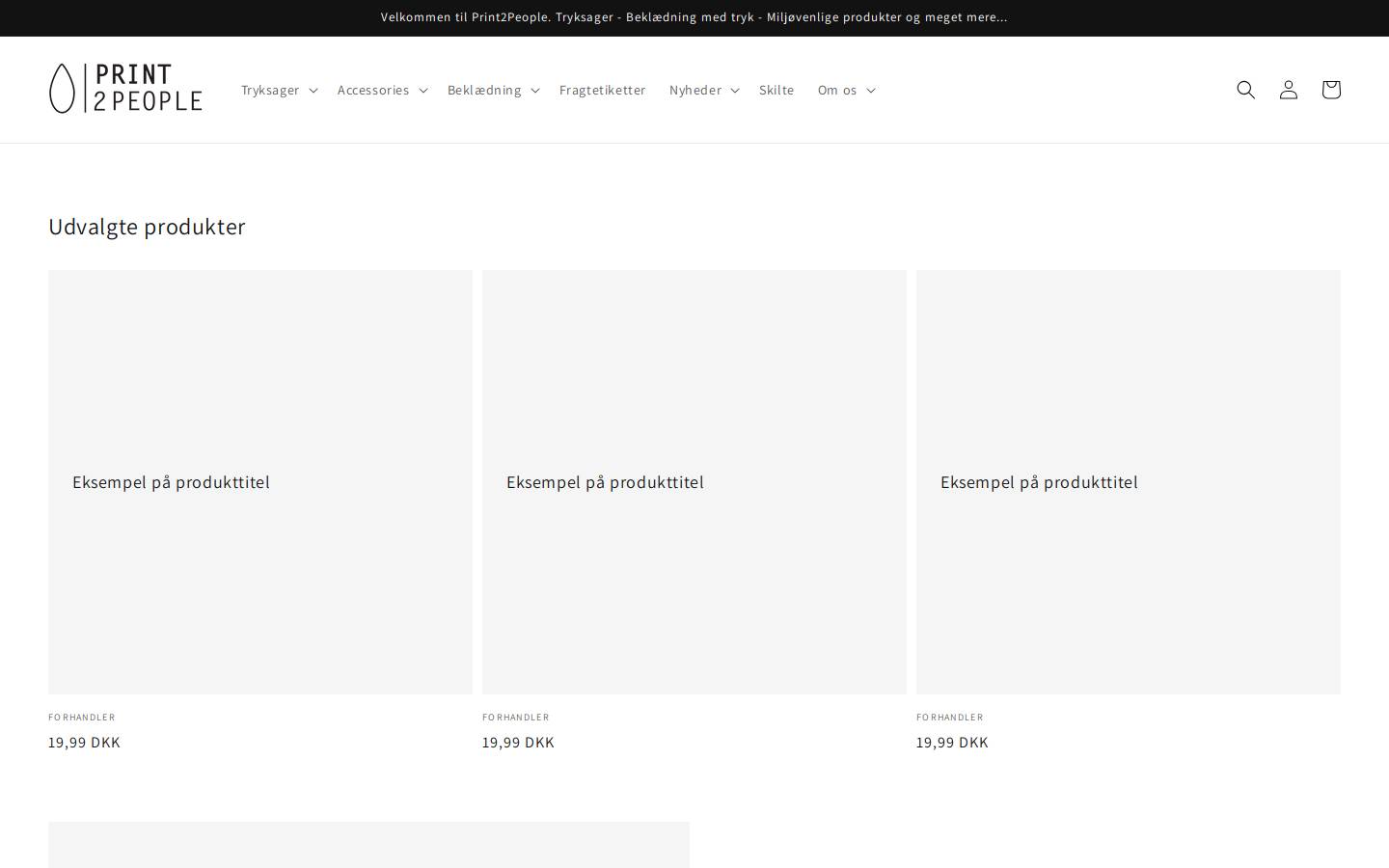 printtopeople.dk homepage screenshot