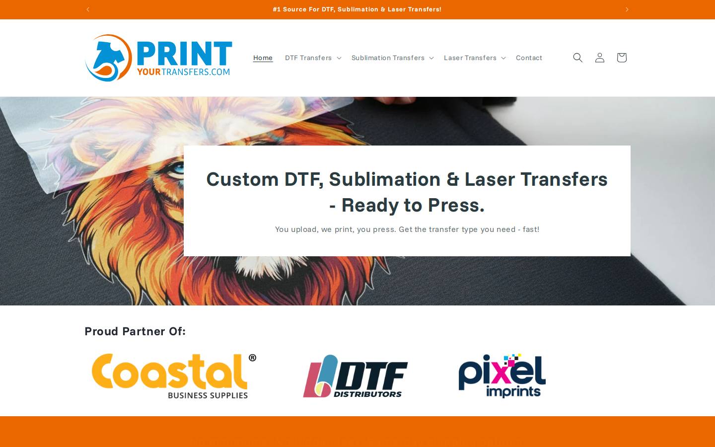 printyourtransfers.com homepage screenshot