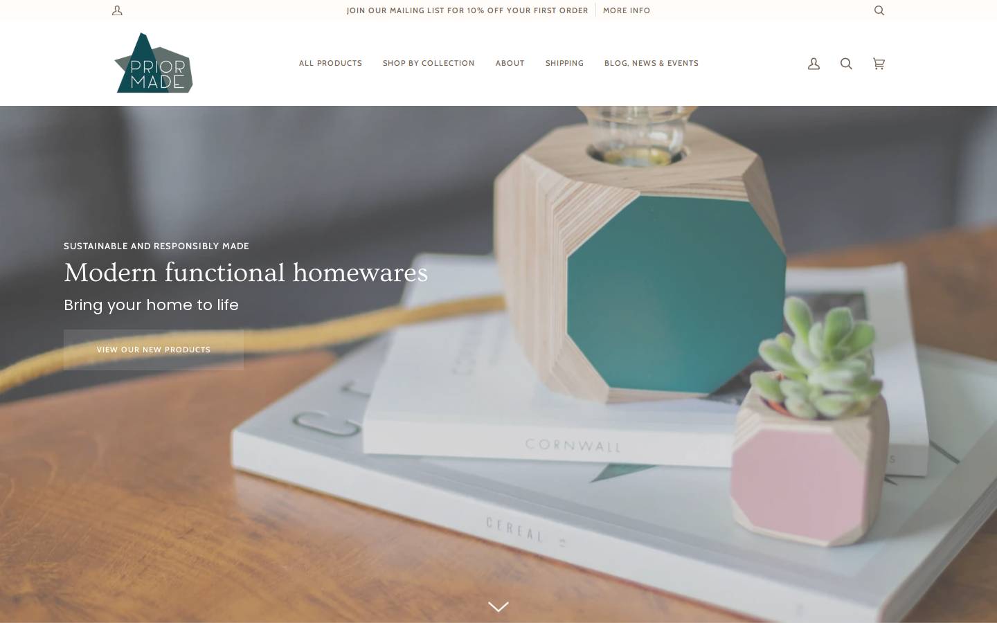 Priormade Ltd homepage screenshot