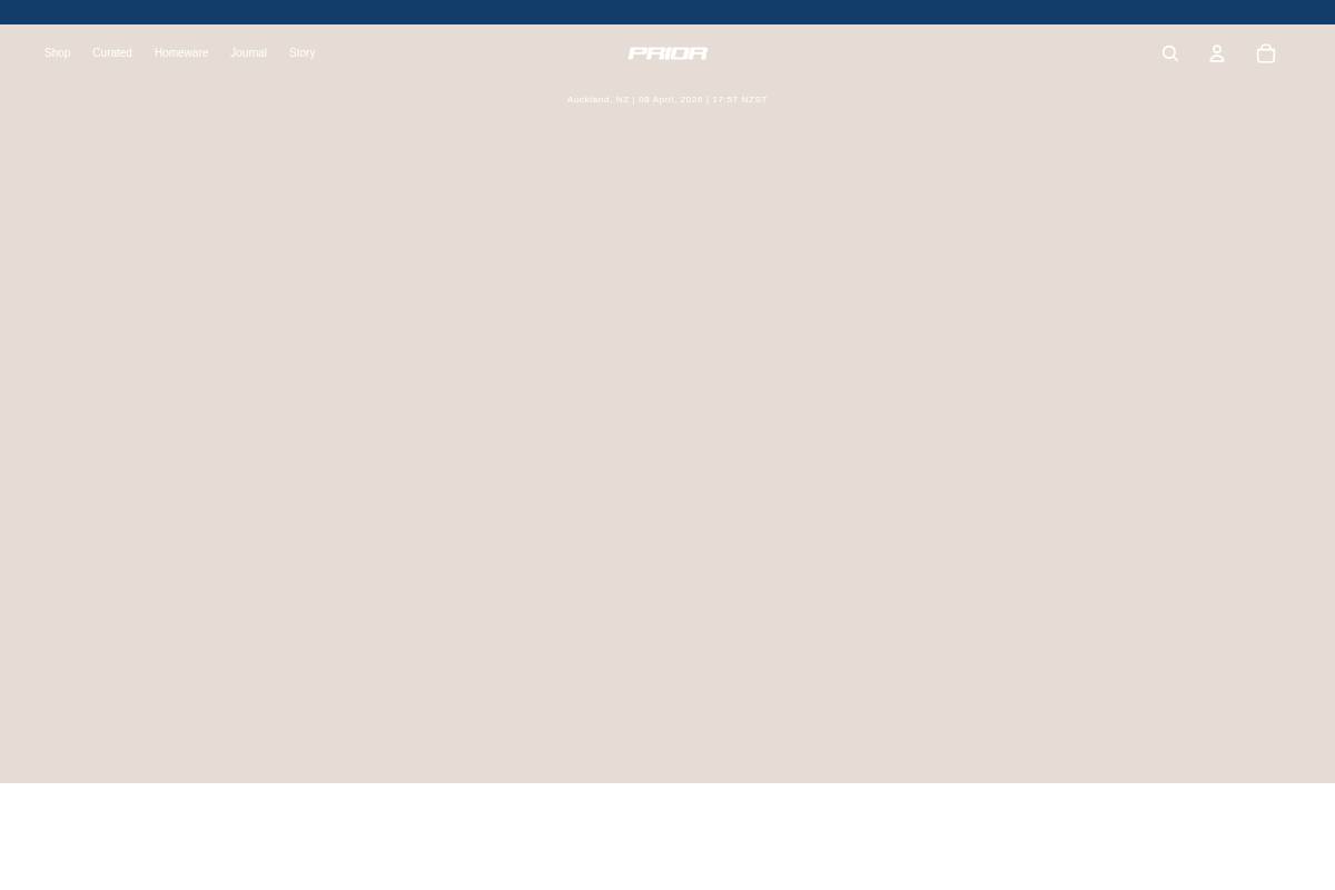 Prior Store homepage screenshot