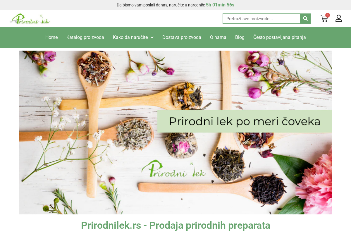 prirodnilek.rs homepage screenshot