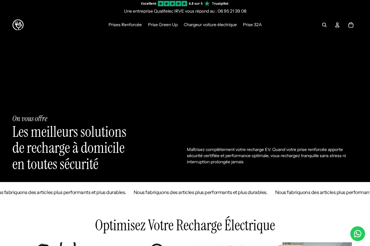 Prise Renforcee homepage screenshot