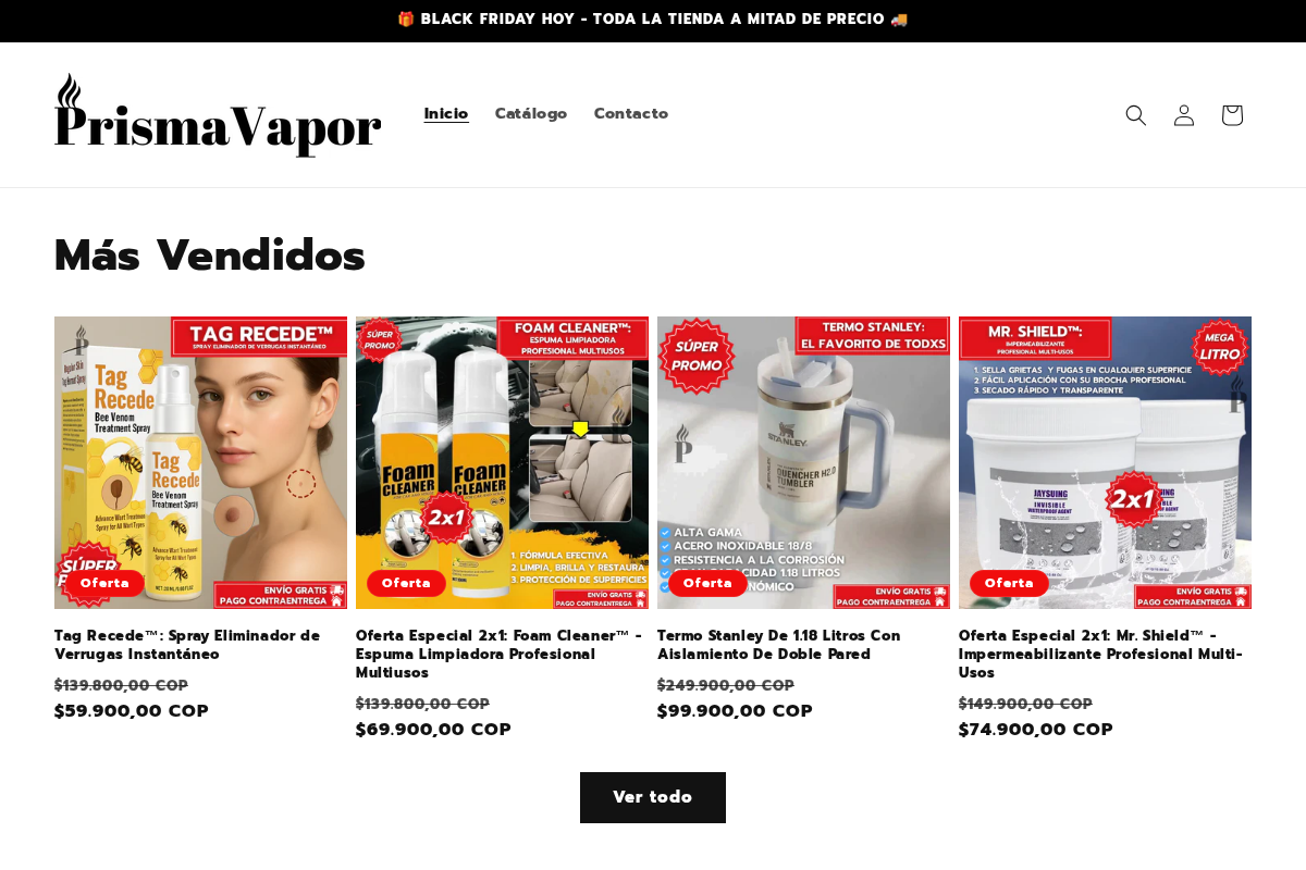 prismavapor.com homepage screenshot