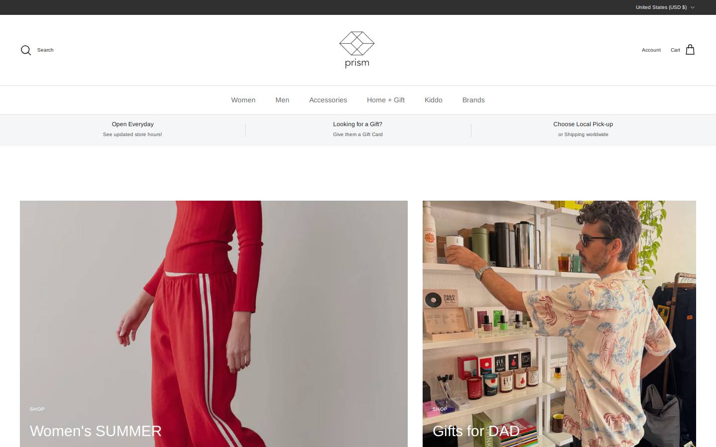 prismseattle.com homepage screenshot