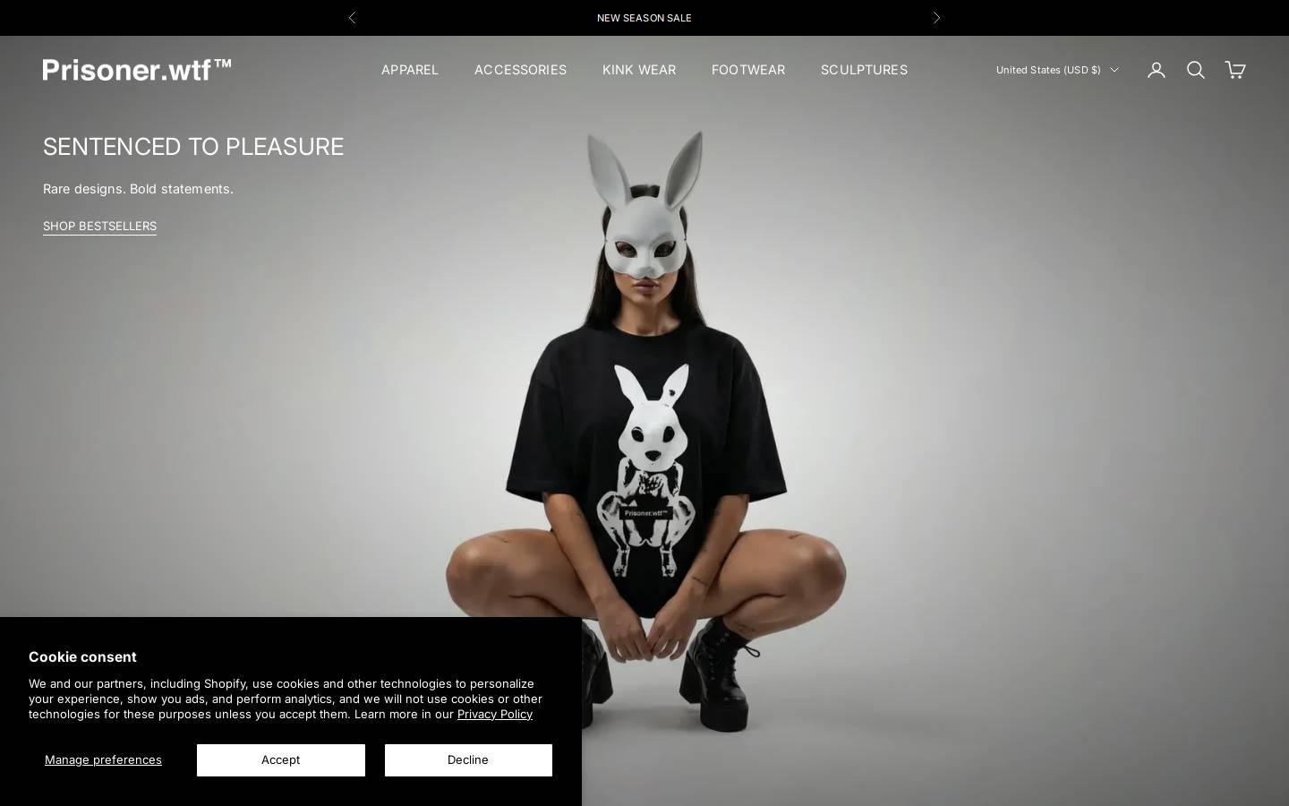 prisoner.wtf homepage screenshot