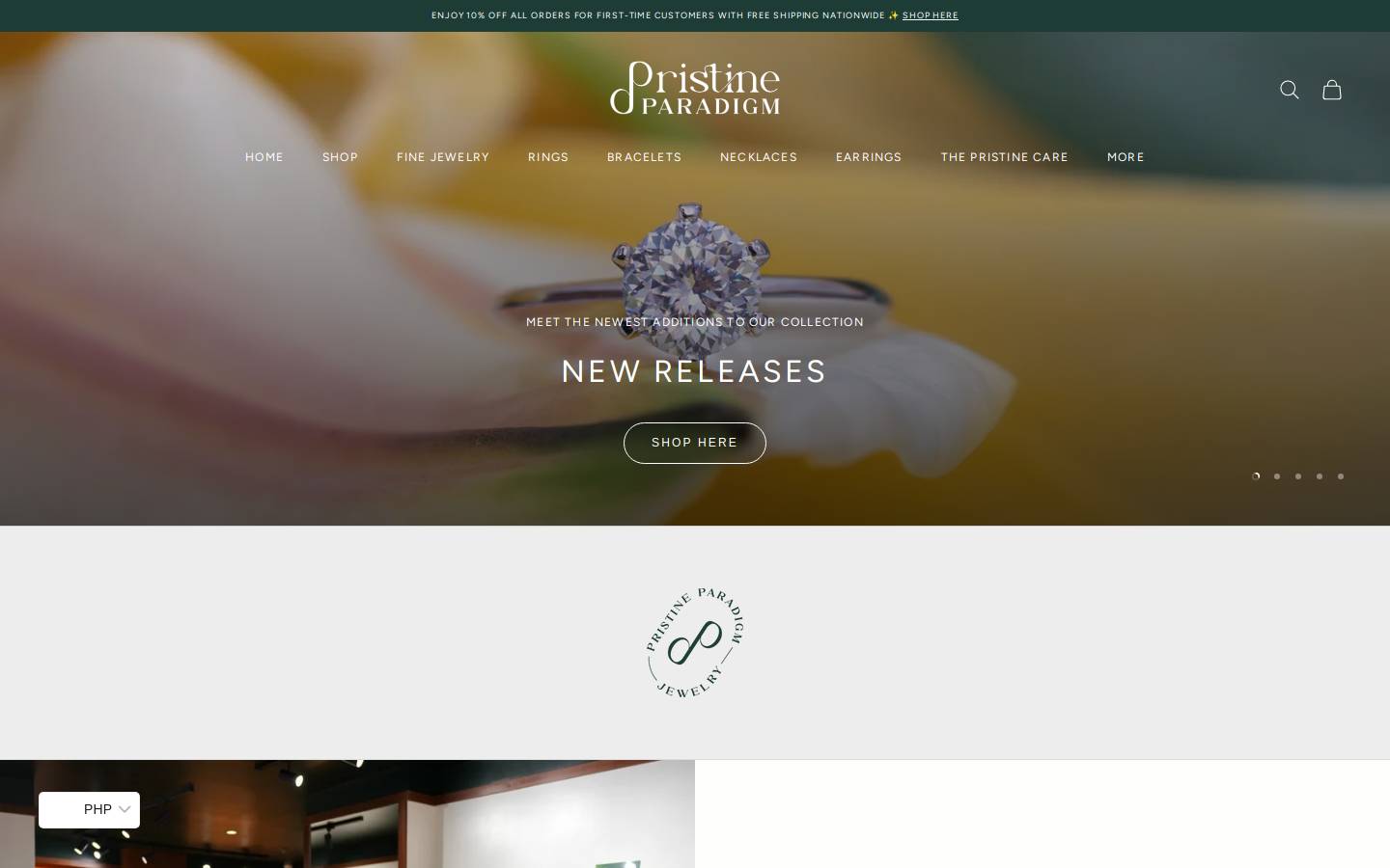 pristineparadigm.com homepage screenshot