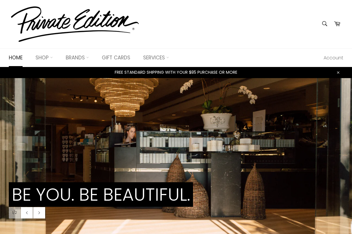 Private Edition Nashville homepage screenshot