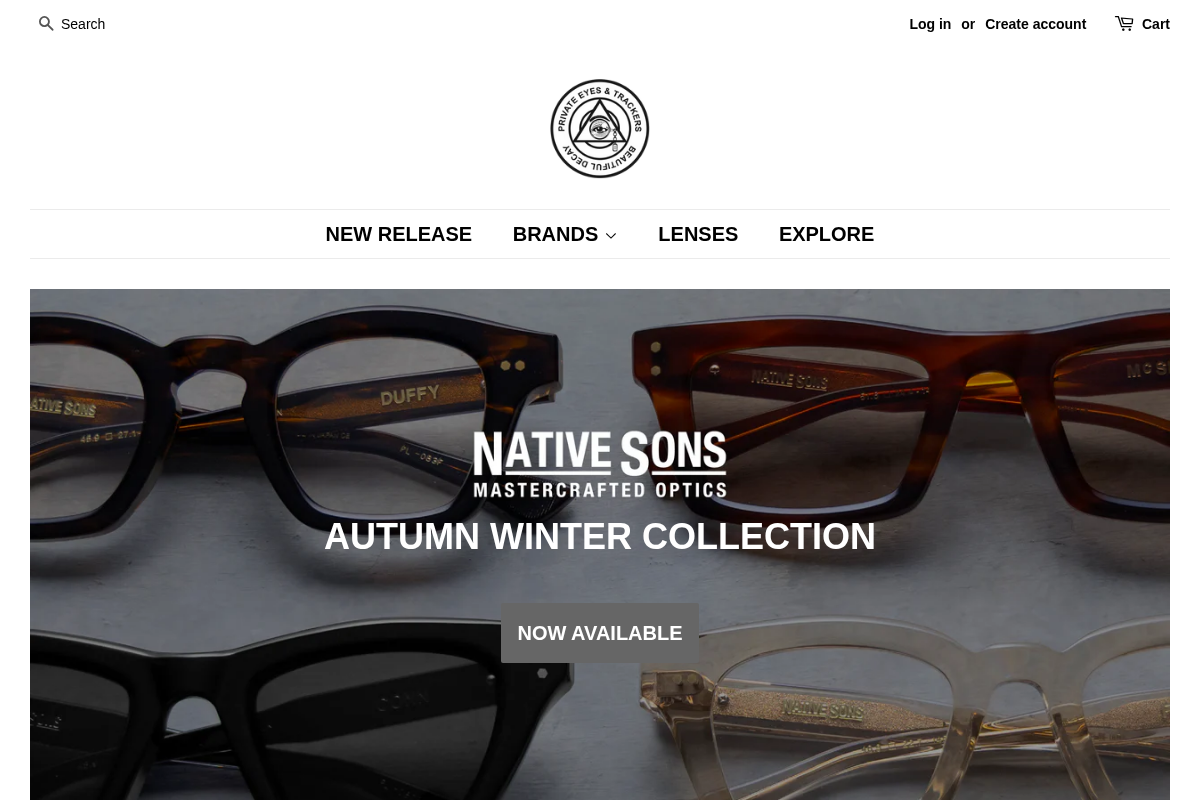 PRIVATE EYES & TRACKERS homepage screenshot