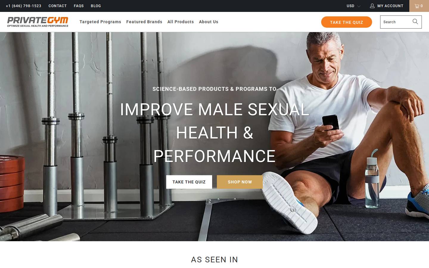 privategym.com homepage screenshot