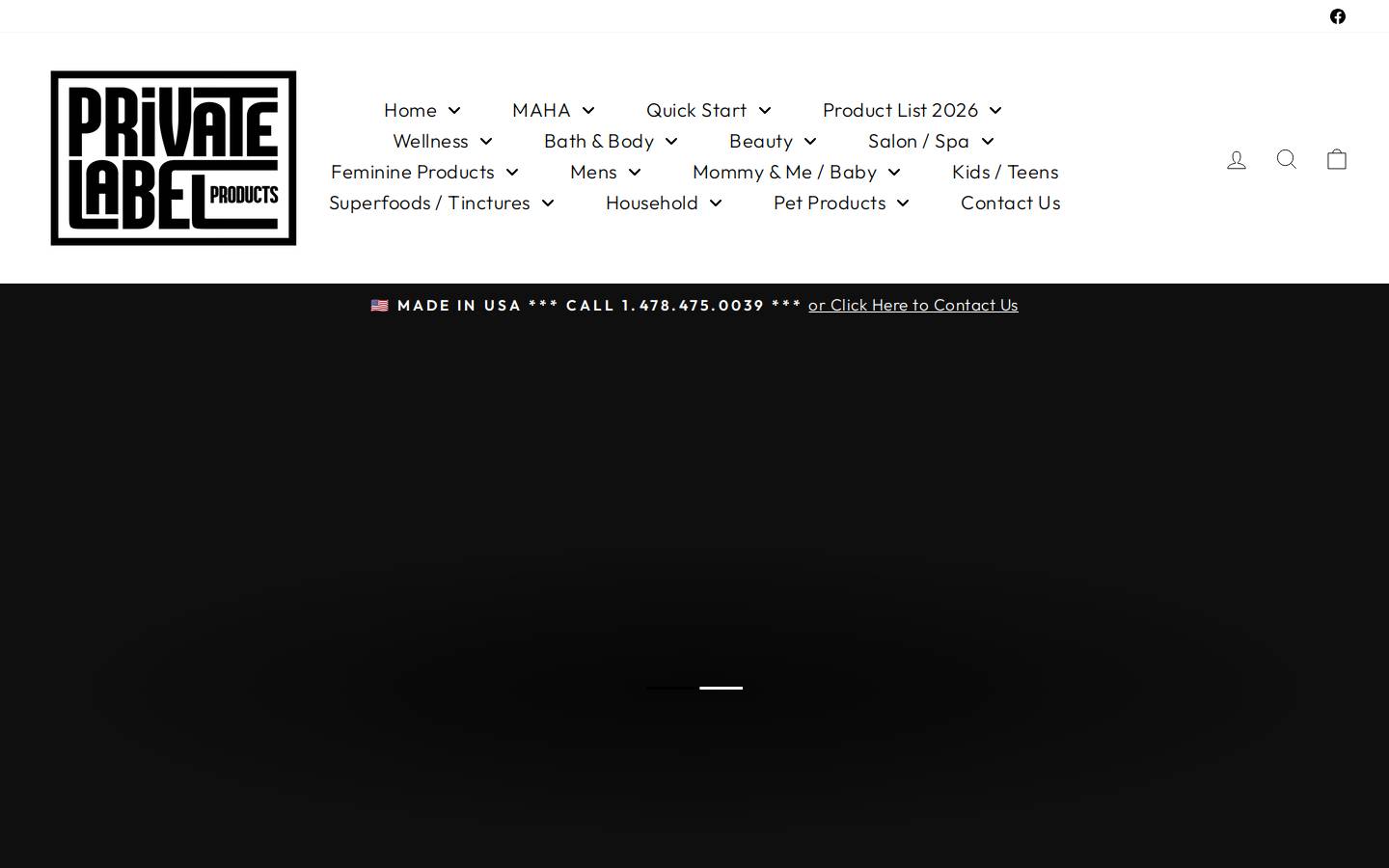 Privatelabelproducts homepage screenshot