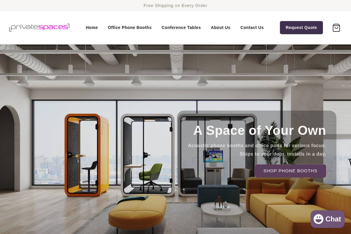 privatespacesinc.com homepage screenshot