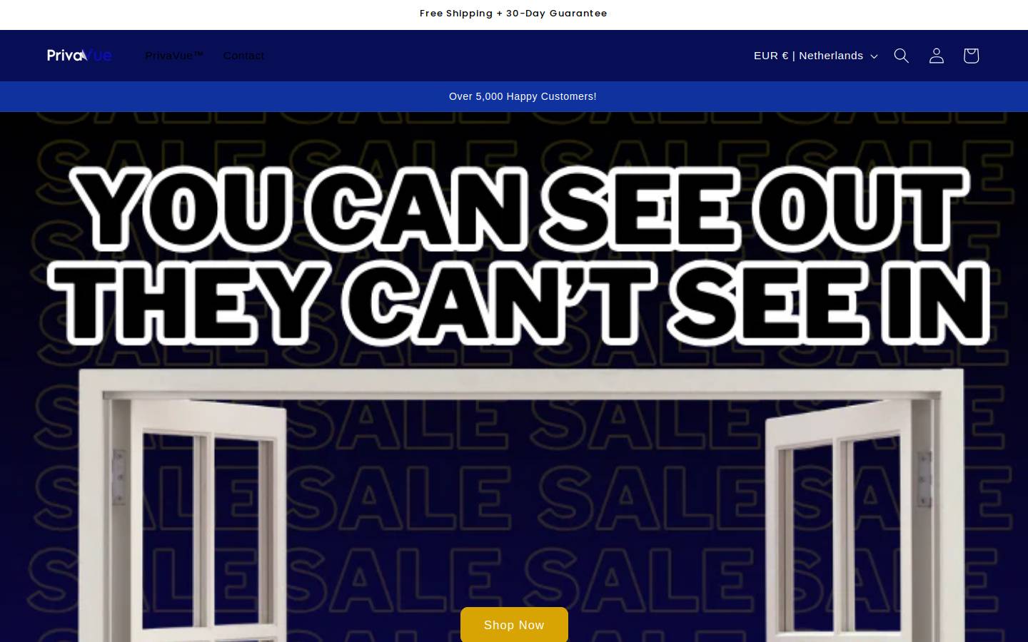 privavue.com homepage screenshot