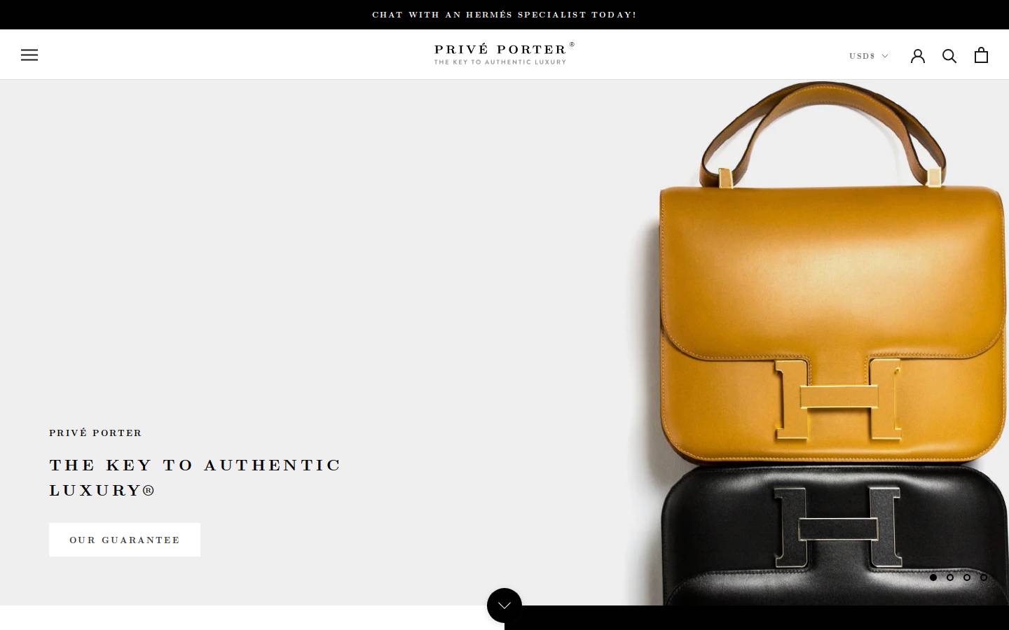 priveporter.com homepage screenshot