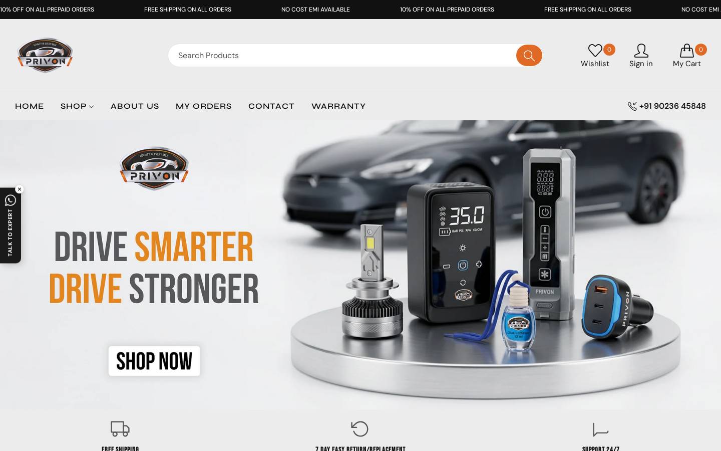 privon.in homepage screenshot