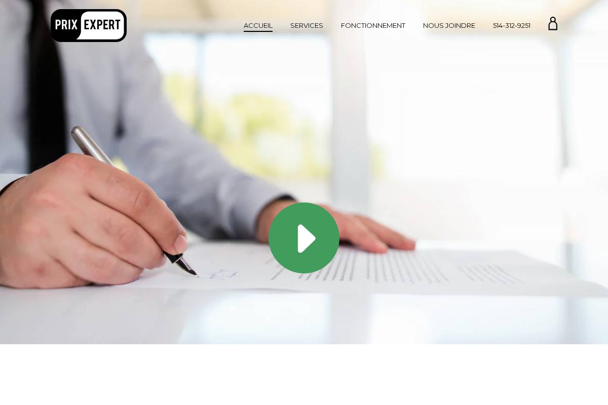 prix.expert homepage screenshot