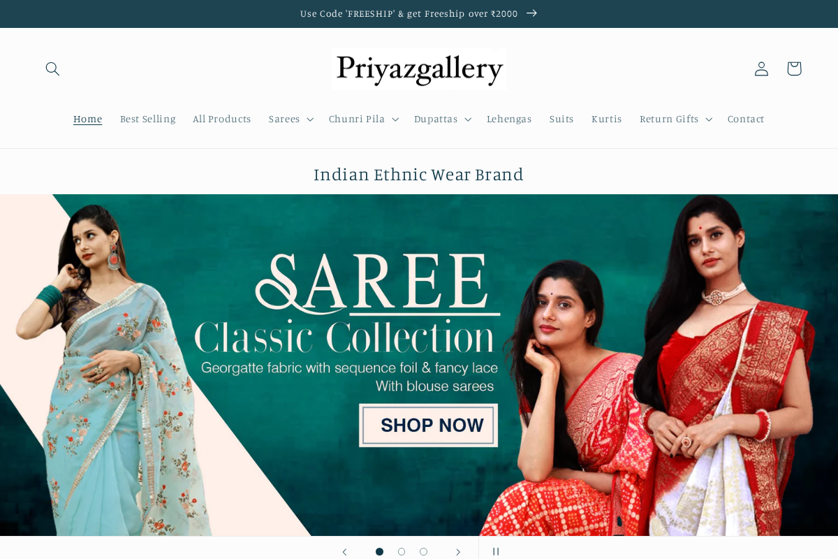 priyazgallery.com homepage screenshot