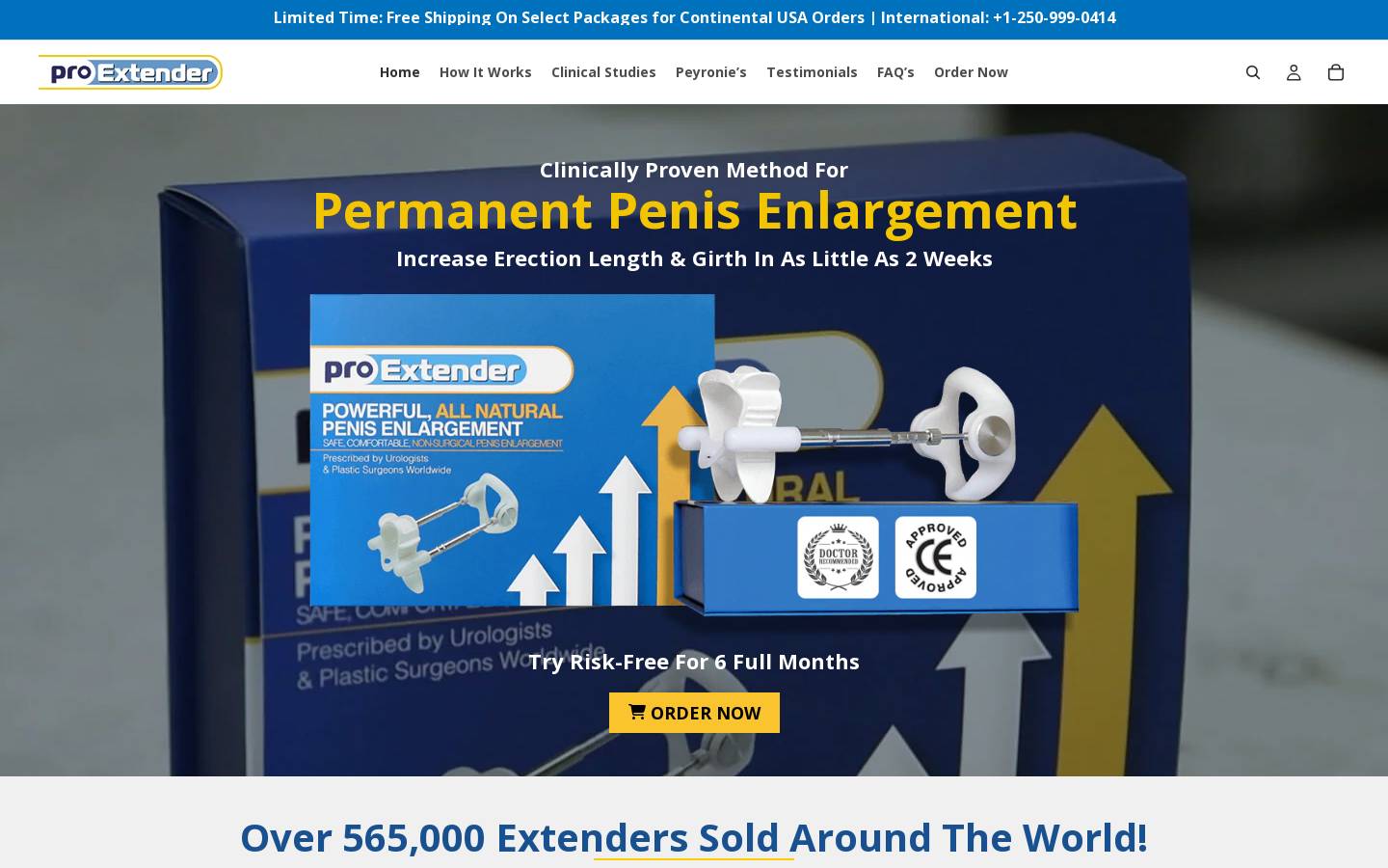 pro-extender.com homepage screenshot