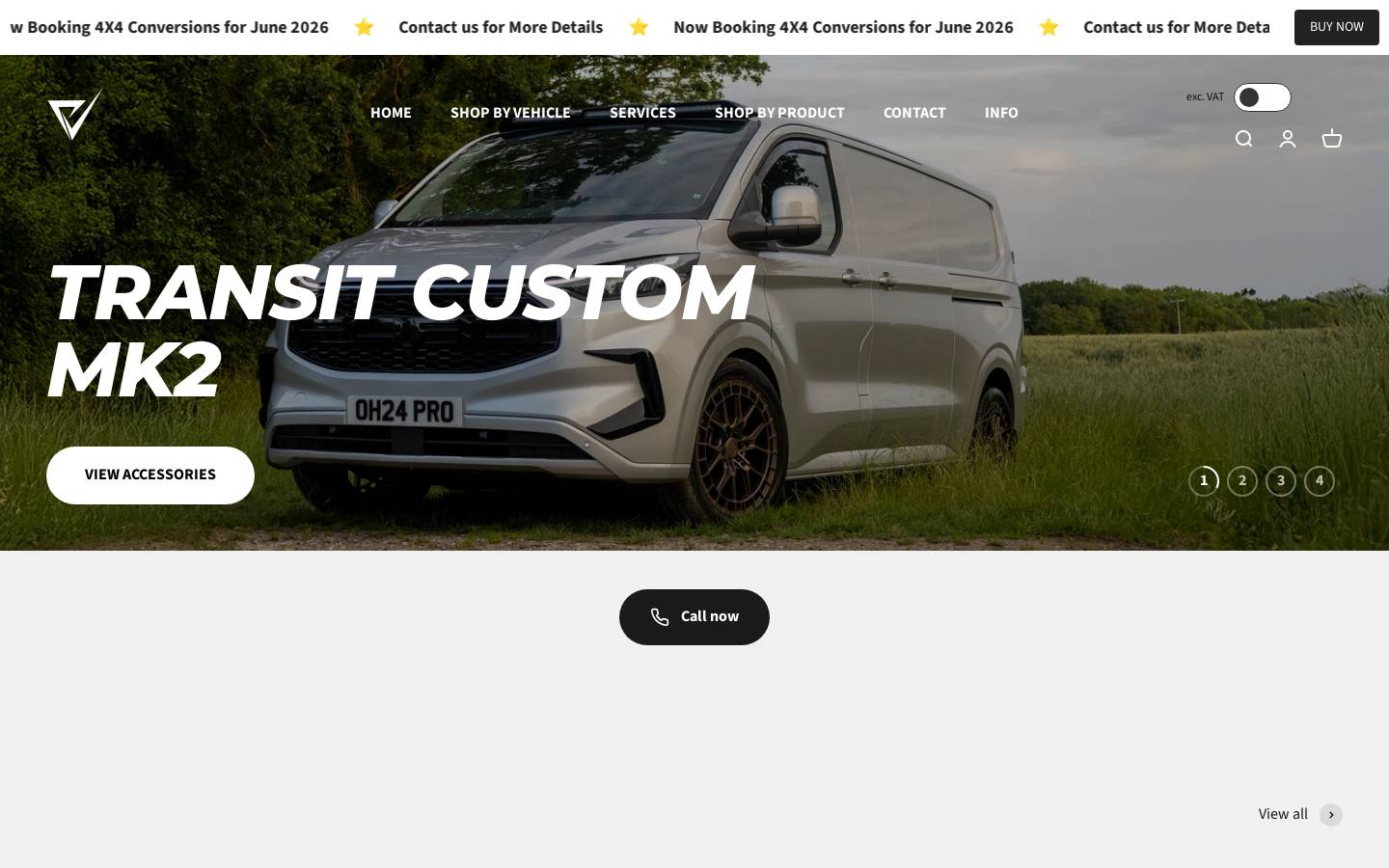 pro-van.shop homepage screenshot