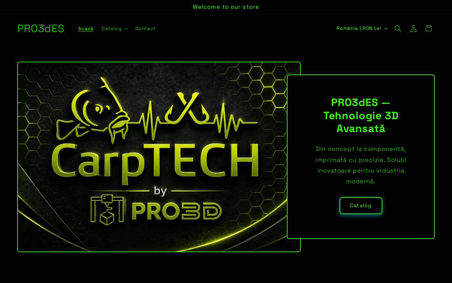pro3d.ro homepage screenshot