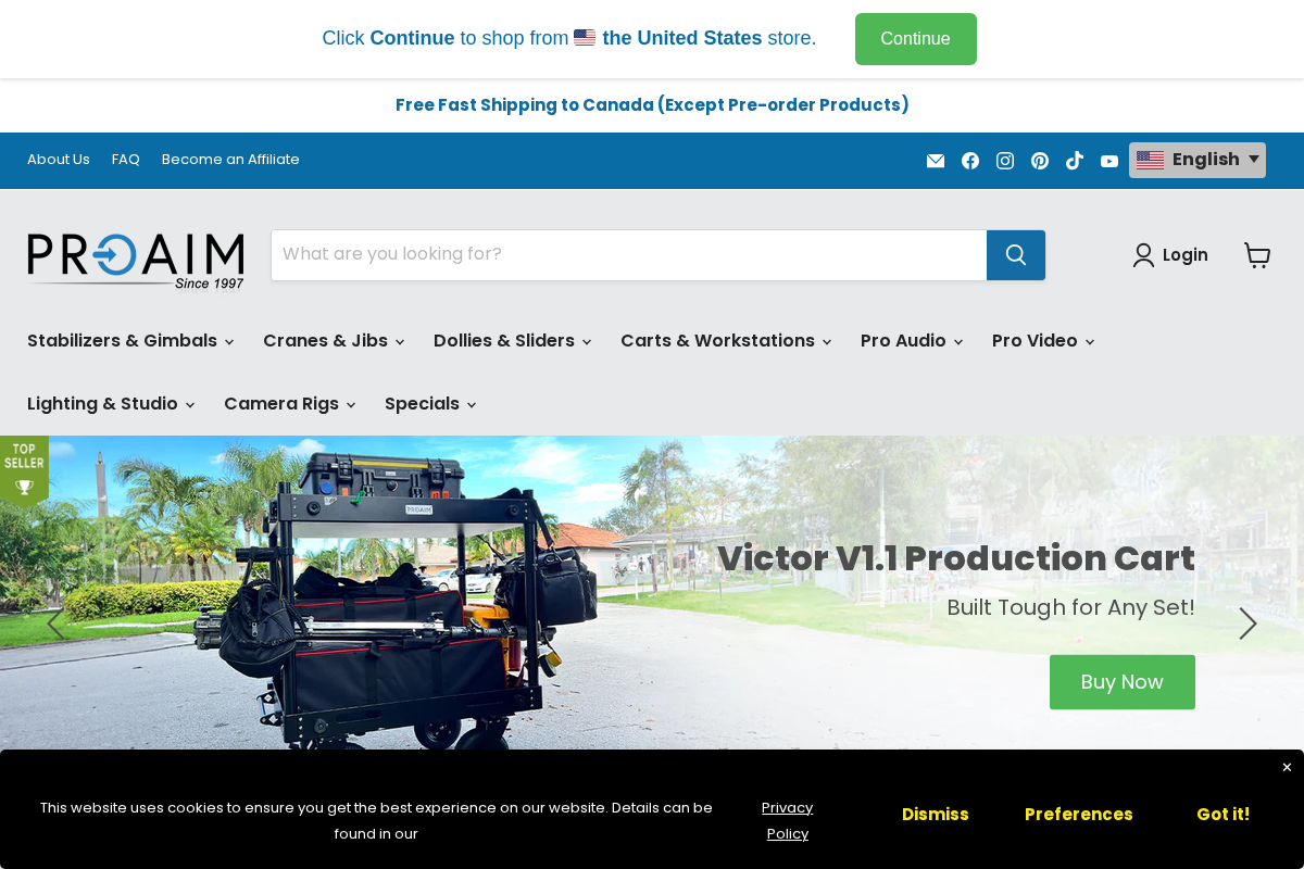 Proaim.ca homepage screenshot