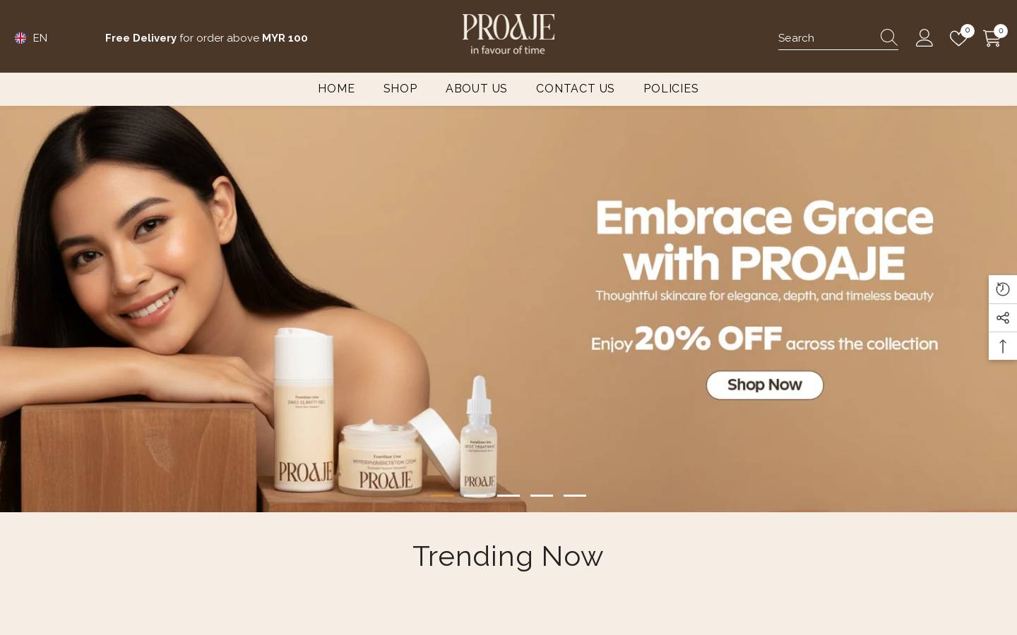 proaje.com homepage screenshot