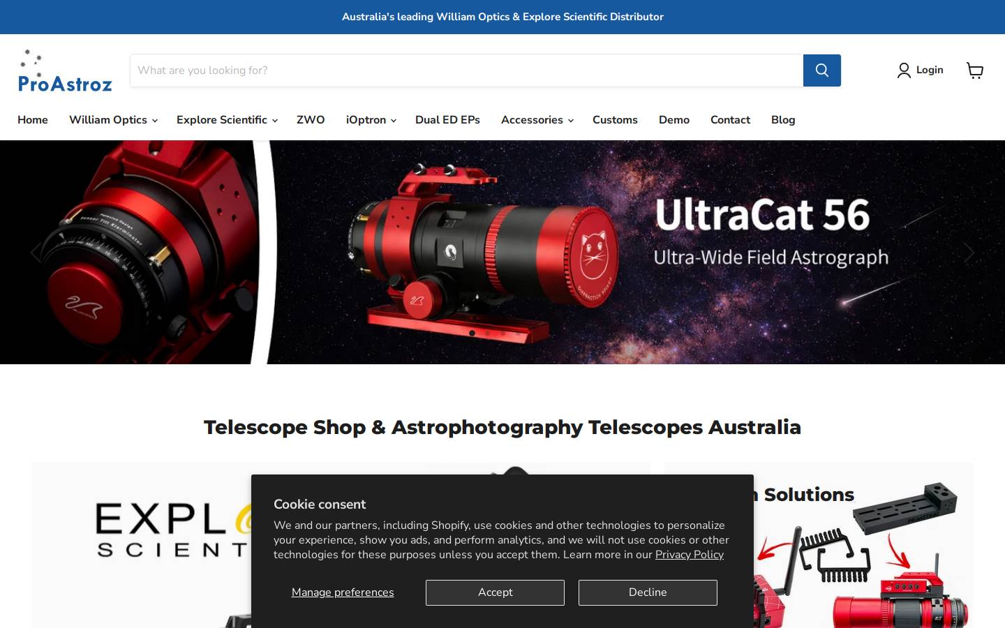 proastroz.au homepage screenshot