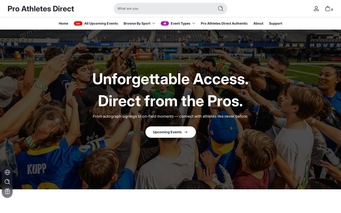proathletesdirect.com homepage screenshot