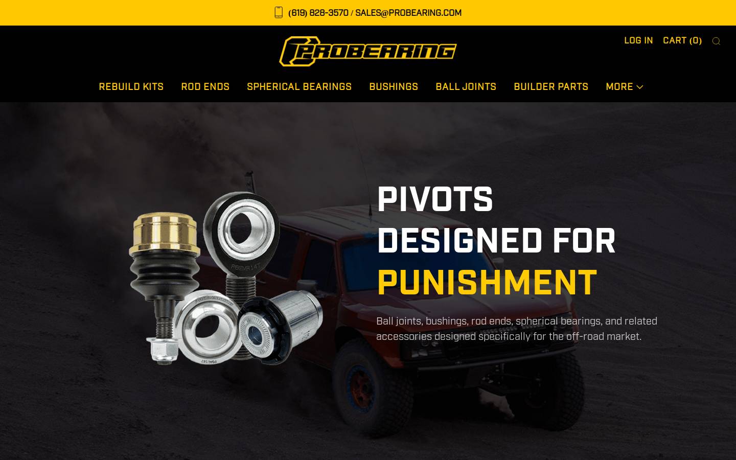 probearings.com homepage screenshot