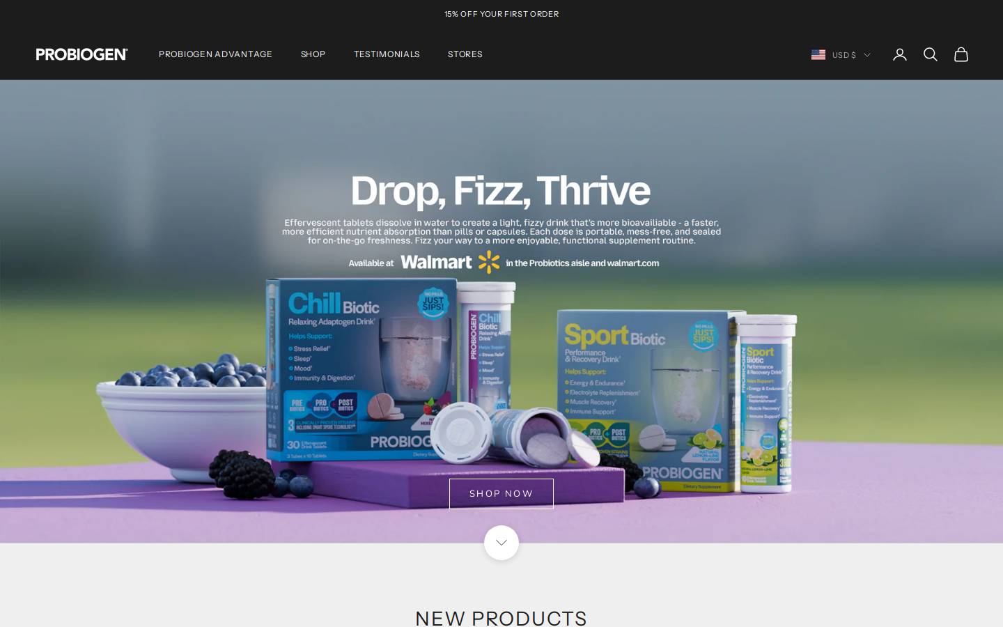 probiogen.com homepage screenshot