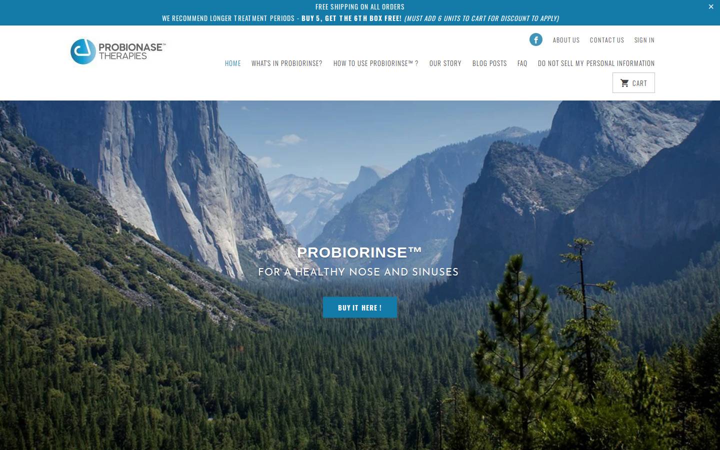 probiorinse.com homepage screenshot