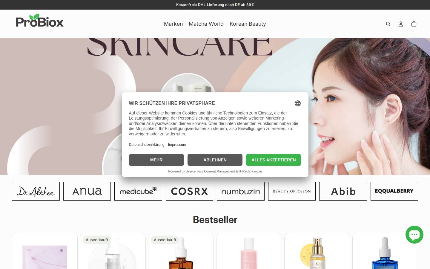 probiox.eu homepage screenshot